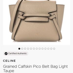 Celine Mini Bag in Light Taupe